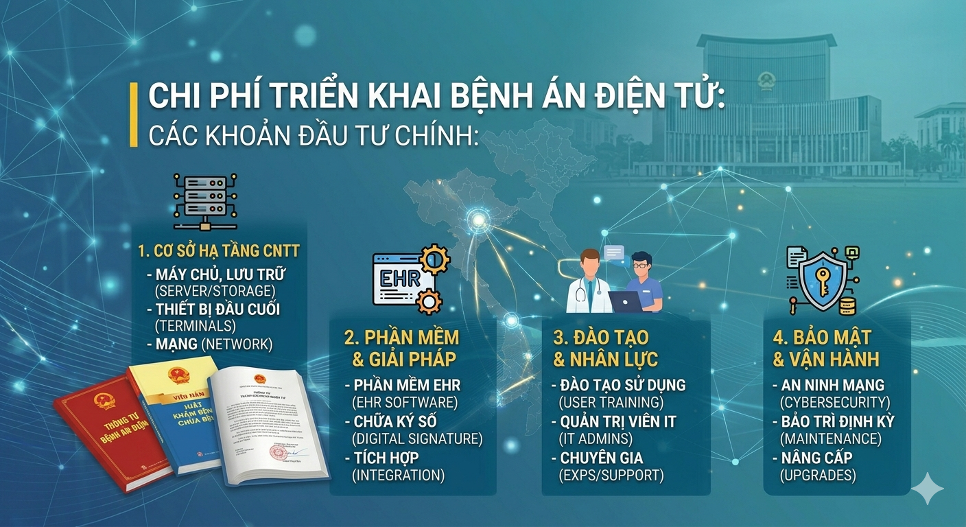Chi phí triển khai bệnh án điện tử